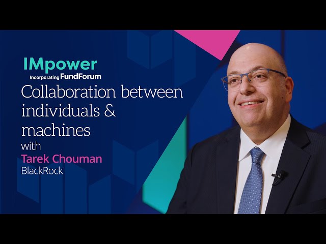 Tarek Chouman at the IMpower FundForum, engaging with industry leaders on the future of investment technology and platform innovation